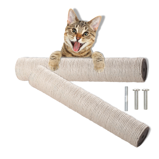 Cat Scratching Post Replacement 2 Pack Cat Tree Refill Pole with M8 Screw Sisal scratch Post Replacement Parts and Extension Post 